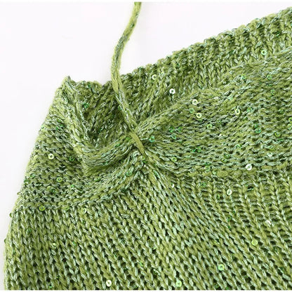 Damen-Rockset, Pailletten, mittlere Stretchqualität, Polyester, über dem Knie-3