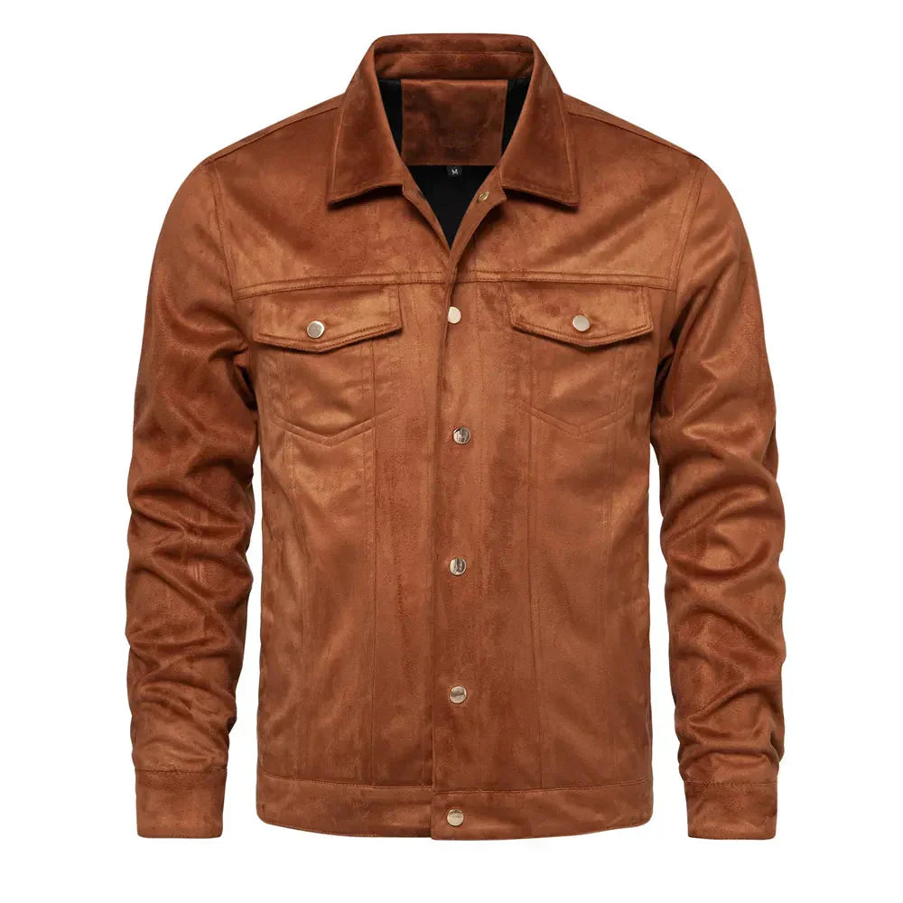 Damenjacke Herbstjacke aus Wildleder für Damen Elegant und bequem-1