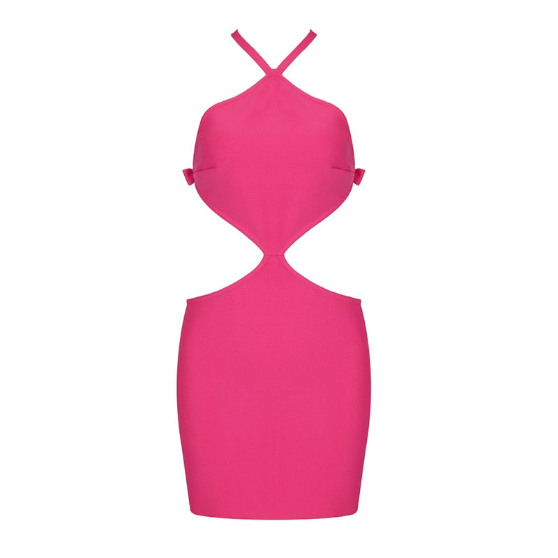 Damen-Minikleid, durchbrochenes Design, Nylon, Viskose, Elasthan 8