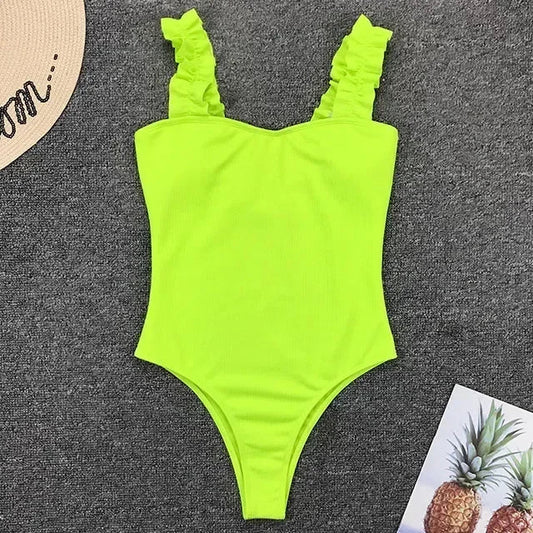 Badeanzug Damen Einteilig Shaping Polyamid Polyester Elasthan-1