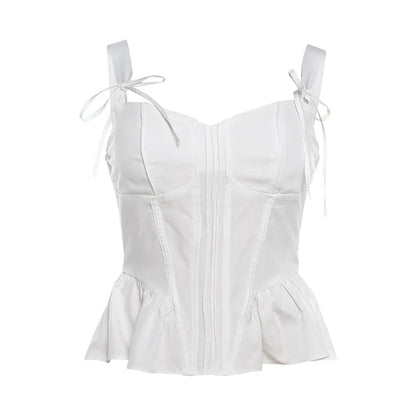 Damen-Bustier, Tanktop, Top, Schlaufenverzierung, Polyester, Spandex 1
