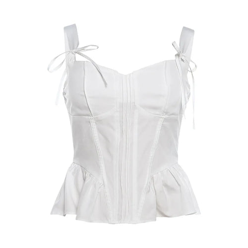 Damen-Bustier, Tanktop, Top, Schlaufenverzierung, Polyester, Spandex 1