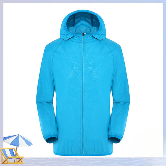 Unisex-Regenjacke, winddicht, wasserdicht, aus Polyester, mit verstellbarer Kapuze-1