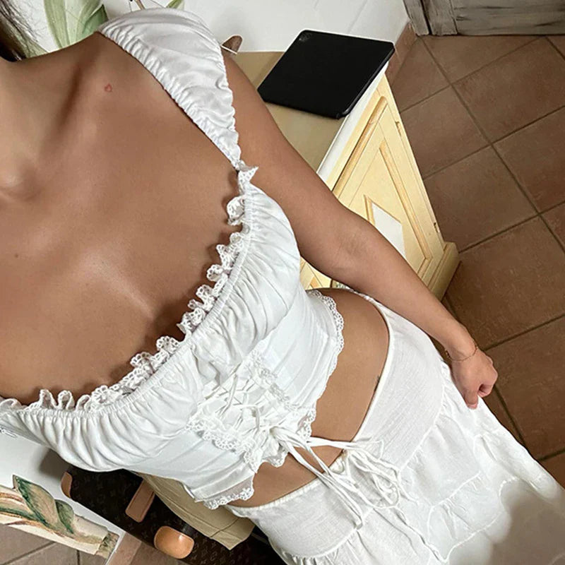 Damen Korsage Top Verspielt Polyester-2