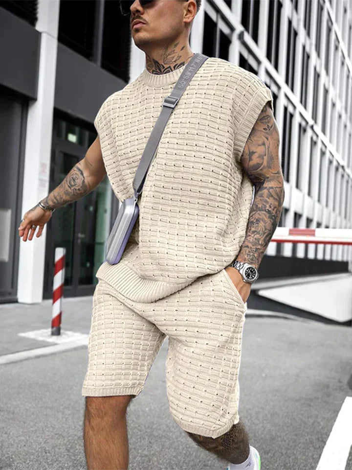 Damen-Strick-Set, lässiger Stil, weiche Acrylmischung, Sommerkleidung 6