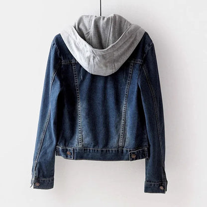 Damenjacke aus Denim Wasserfester Stoff Modernes Design-3
