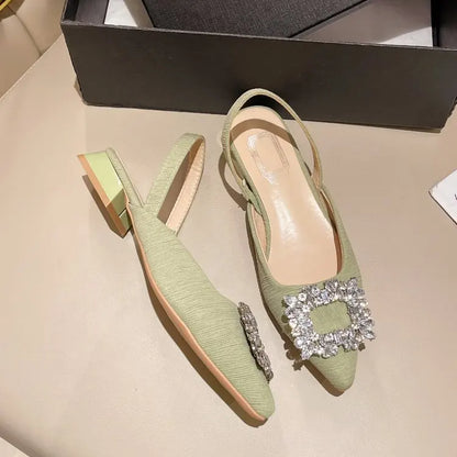 Variant image for Damen Slingback-Schuhe Eckige Zehenpartie Synthetische Gummisohle-9