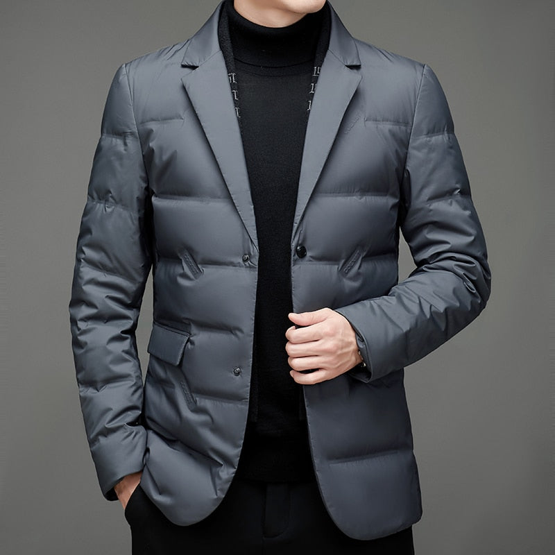 Herren-Blazer, gepolstert, trendiges Polyester-2