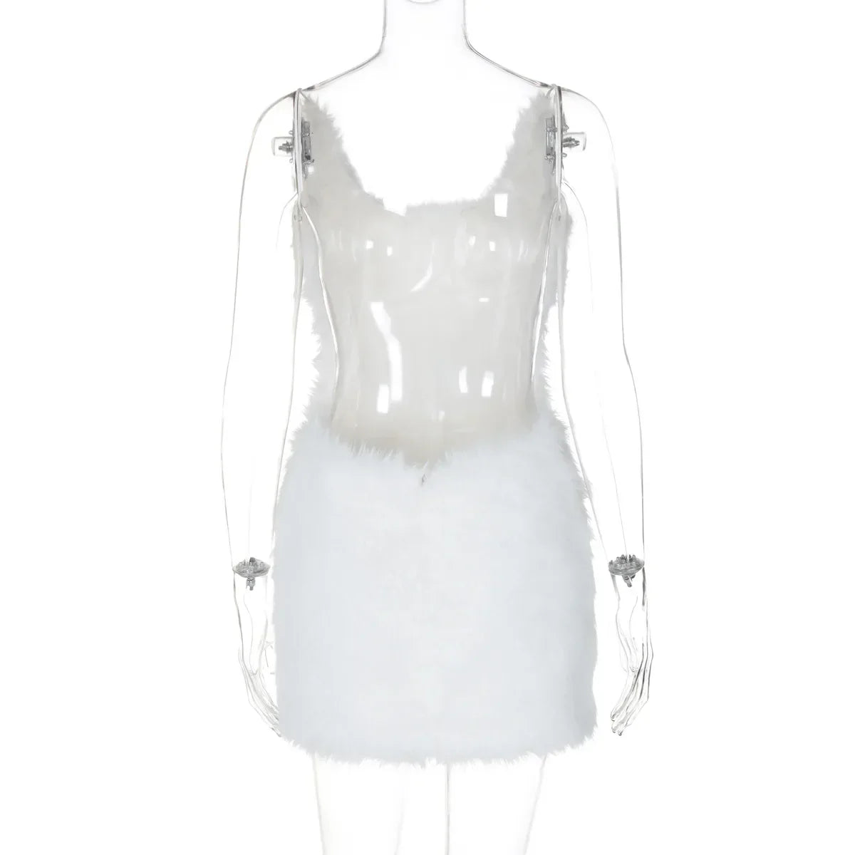 Mädchen-Minikleid, rückenfrei, Polyester, Spandex-6