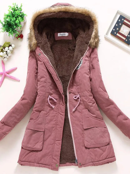 Damenjacke aus Baumwolle und Polyester für Herbst und Winter – Casualjacke mit Acetatfüllung und normaler Passform 1
