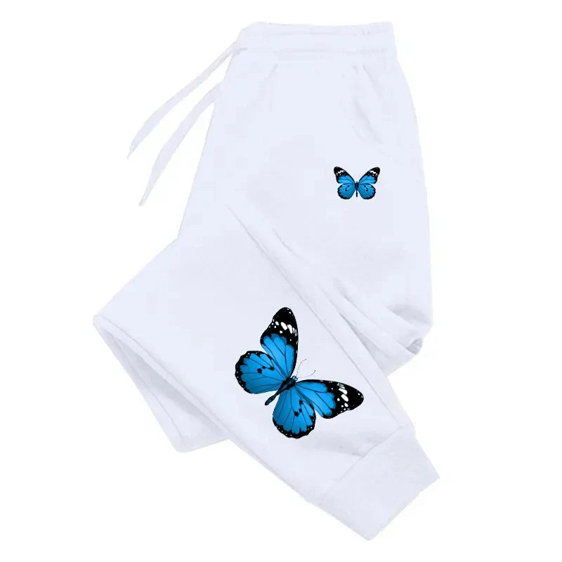 Variant image for Damen-Jogginghose Weich mit besticktem Schmetterling-1