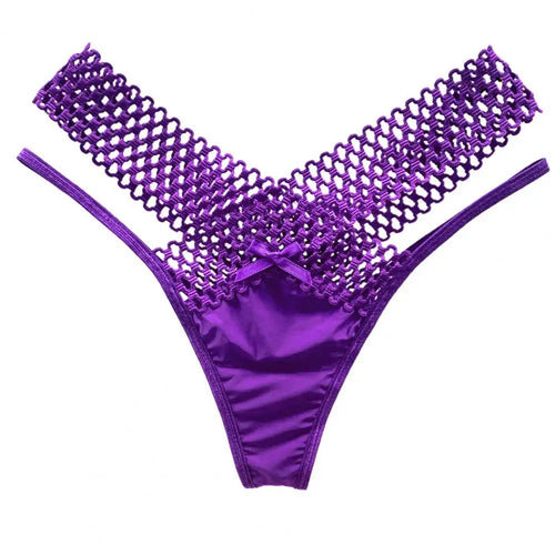 Damen-String, Slips, Patchwork, Nylon-1