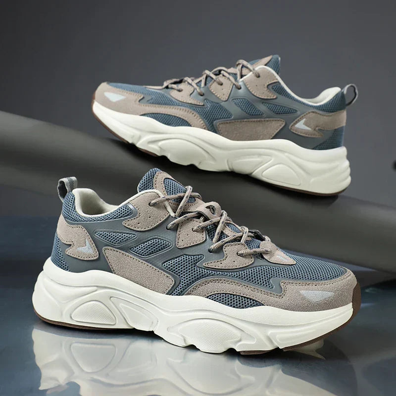Herren-Sneakers, sportlich, dicke Sohle, Textil, Synthetik-2