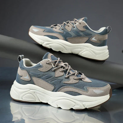 Herren-Sneakers, sportlich, dicke Sohle, Textil, Synthetik-2