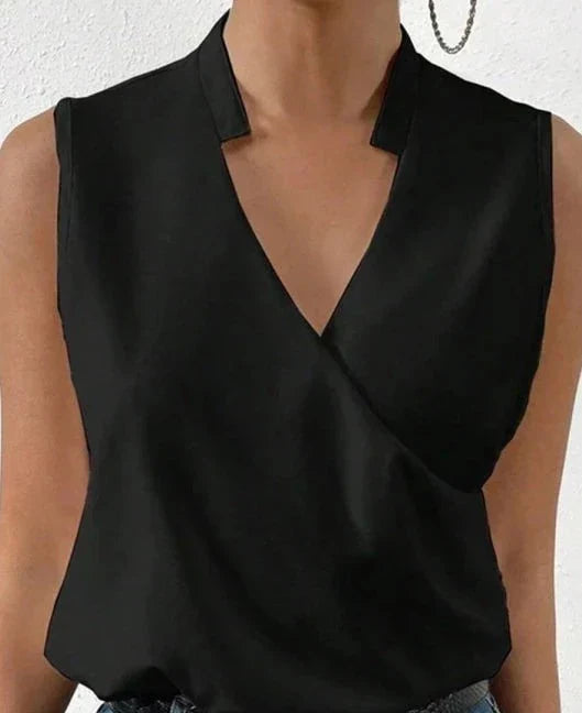 Damen Ärmellos Festtop Monochromes Polyester 8