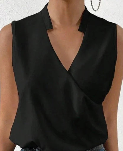 Damen Ärmellos Festtop Monochromes Polyester 8