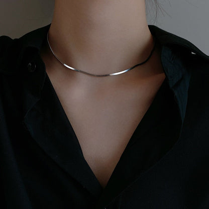 Damen-Halskette, Schlangenknochen-Design, 925, Sterling, Silber, verstellbar, Länge-6