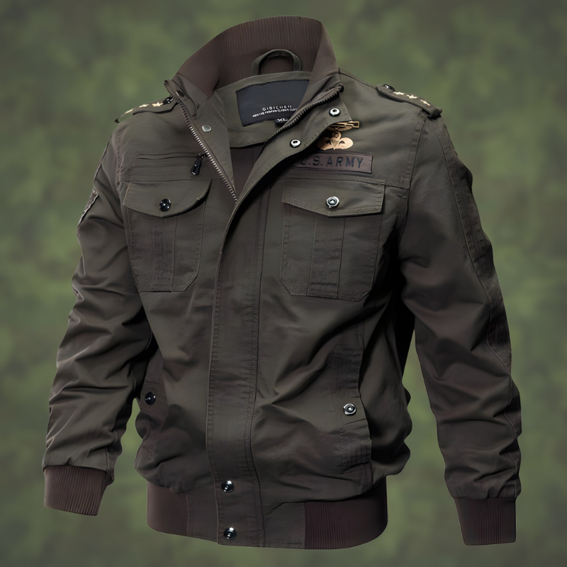 Herren-Bomberjacke, Militärstil, hochwertiges Material-1