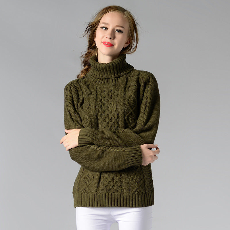 Variant image for Damen-Rollkragenpullover, Zopfstrick, Acryl-12