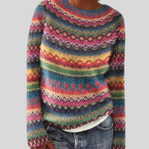 Damenpullover im Vintage-Design aus 100% Baumwolle, bequem-1