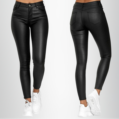 Variant image for Hose Damen Casual Veganleder mit bequemer Passform-1
