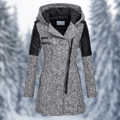 Damen-Jacke, wasserabweisendes Material mit Reißverschluss-5