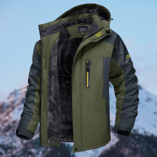Herren-Winterjacke, wasserfest, modernes Design, Polyester-1