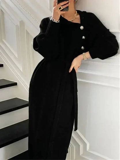 Damen-Strickkleid, elegant, weiches Material-3