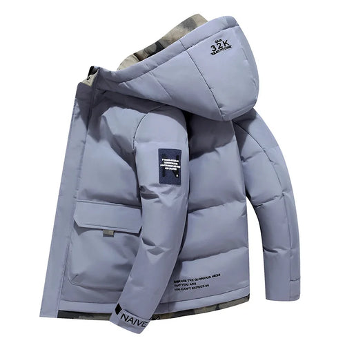 Herrenparka mit Kapuze, windabweisend, aus 100% Baumwolle-1