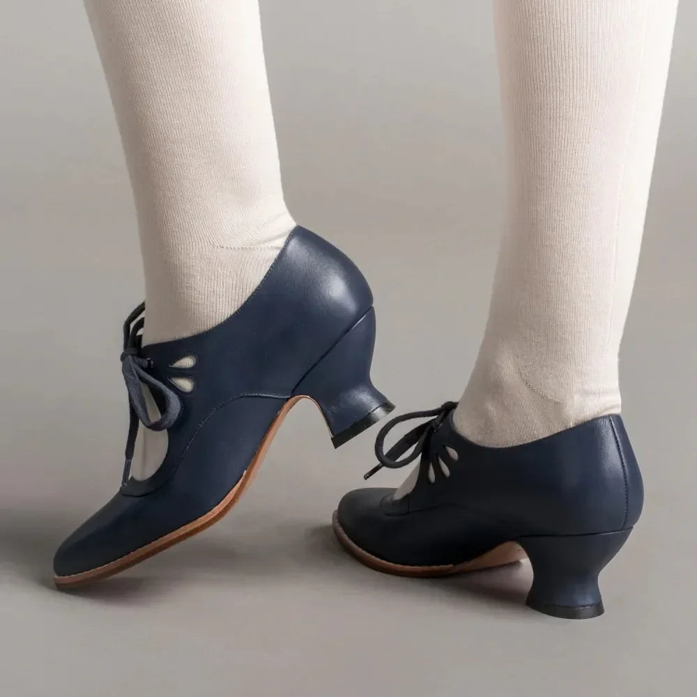 Damen Schuhe Spitze Zehenpartie Mittlerer Absatz PU-Material Elegant Komfort-6