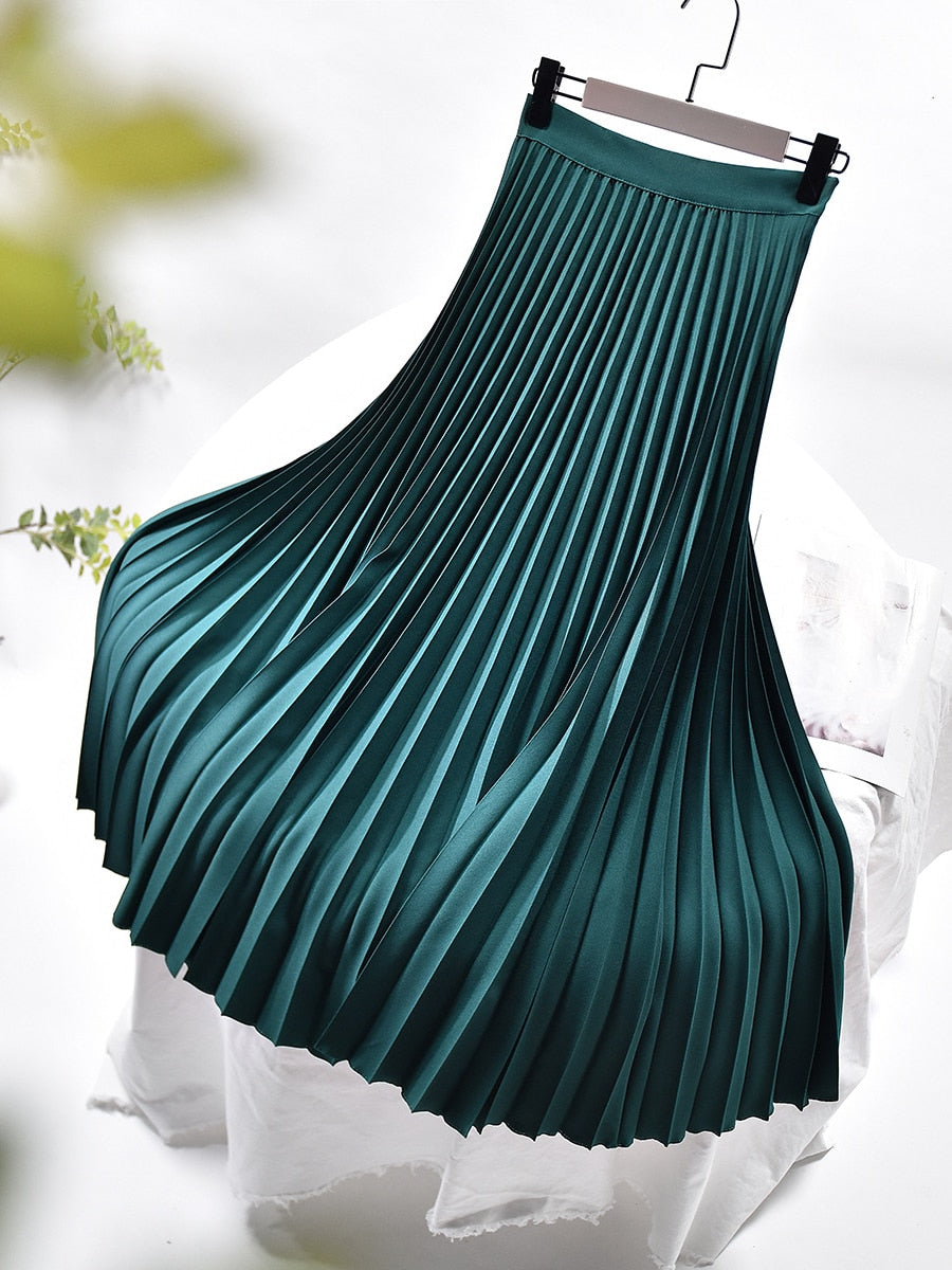 Variant image for Damen Plissierter Knöchelrock Polyester-8