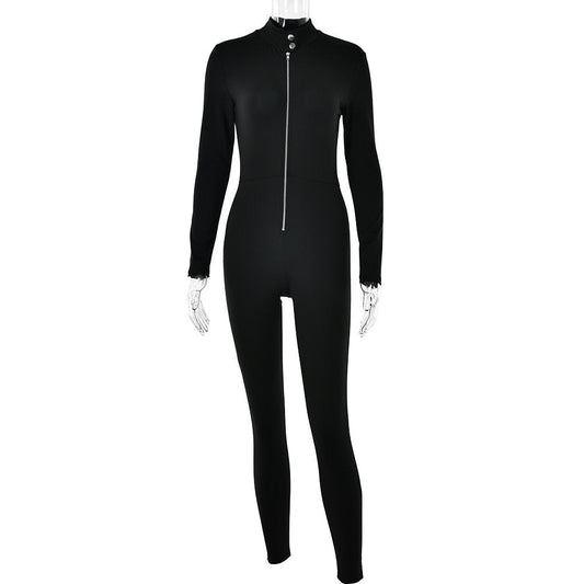 Damen-Overall, Winter, knöchellang, Polyester, Spandex, trendig-1