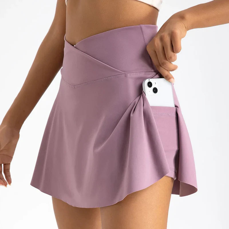 Damen Skort Trendig Polyester Elastan-5