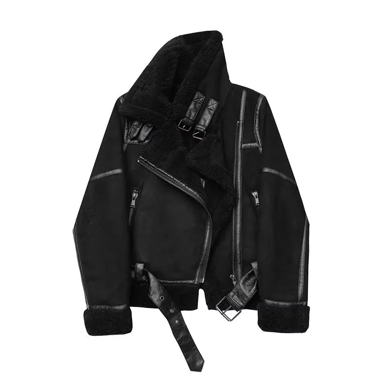 Herren-Wildlederjacke, dick, isoliertes Wildleder, für kalte Wintermonate-5