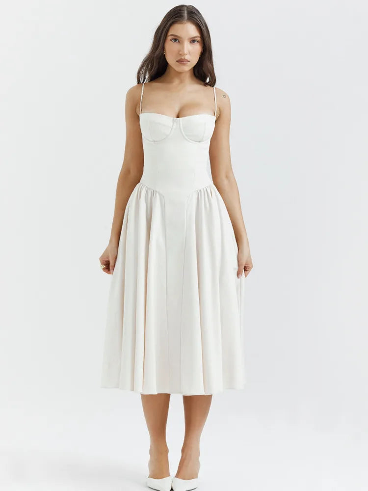 Schöne Damenkleider, voluminös, Rock, taillierte Silhouette, Polyester-5