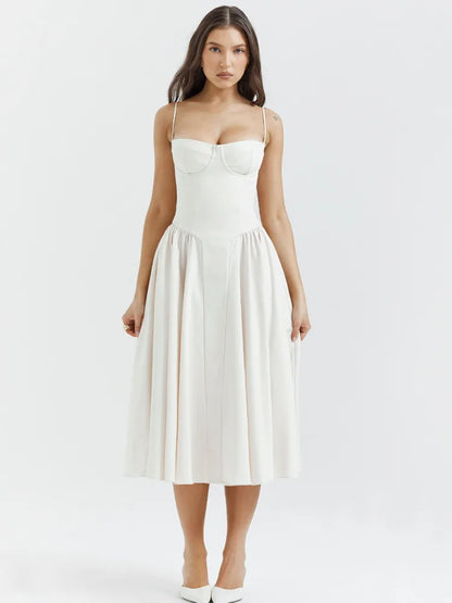 Schöne Damenkleider, voluminös, Rock, taillierte Silhouette, Polyester-5