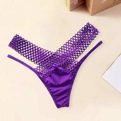Damen-String, Slips, Patchwork, Nylon-3