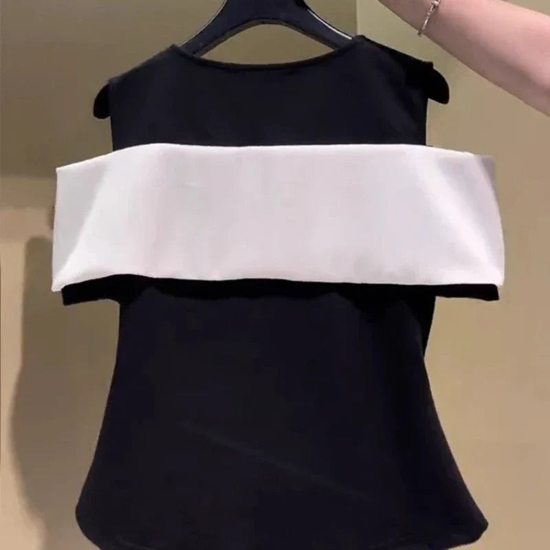 Damen-Party-Top, ärmellos, Viskose, mit elegantem Design 2