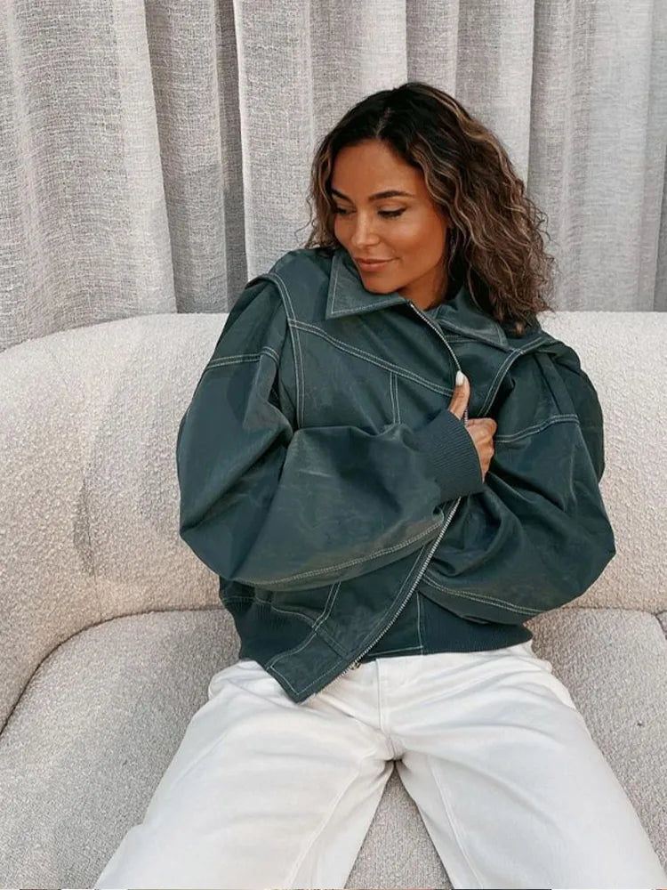 Winterjacke Damen Oversized Trendy Polyester 2