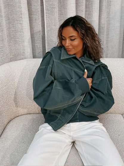 Winterjacke Damen Oversized Trendy Polyester 2