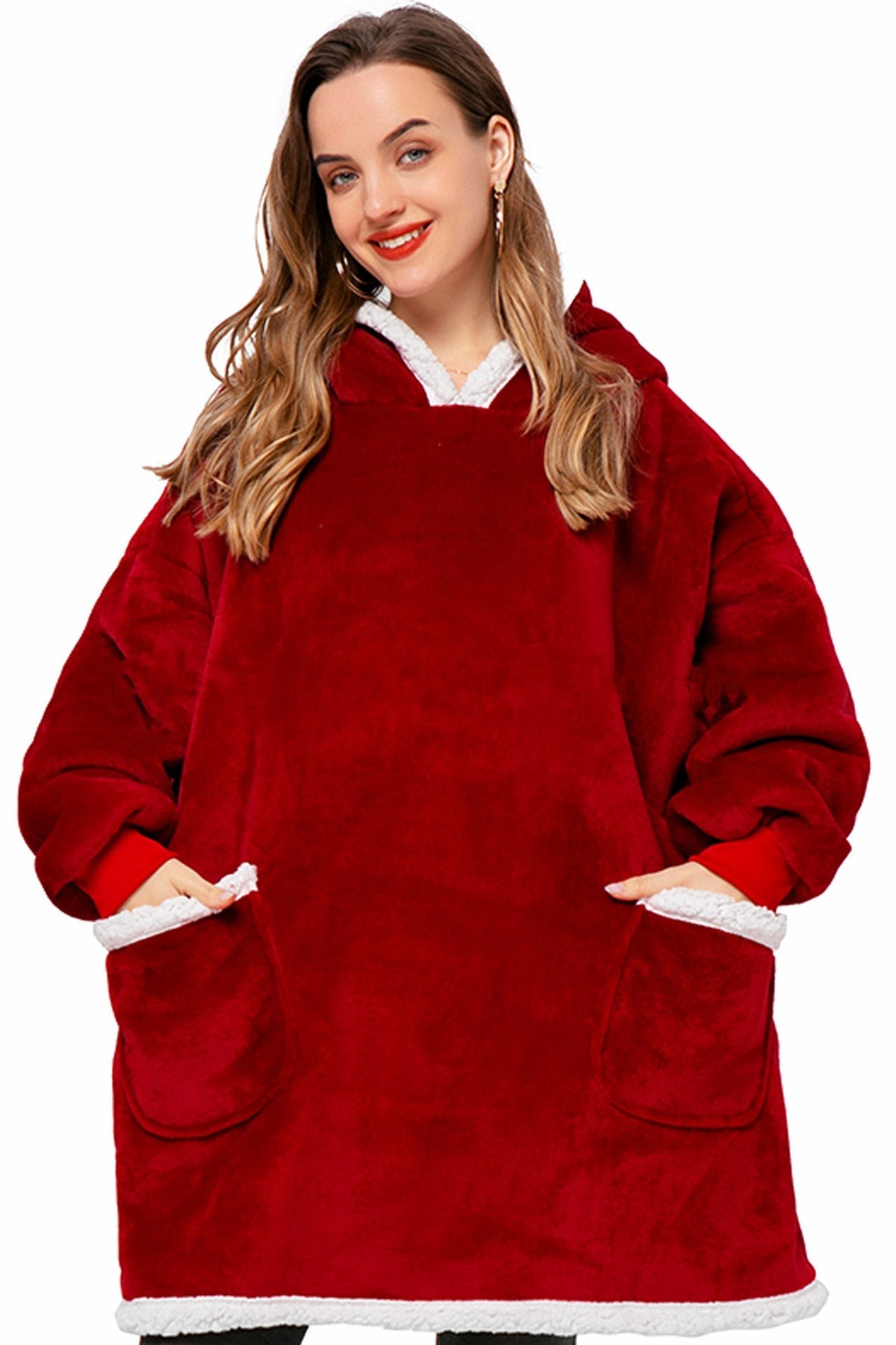 Variant image for Damen-Fleecedecke, mit Ärmeln, weiches Fleece-3