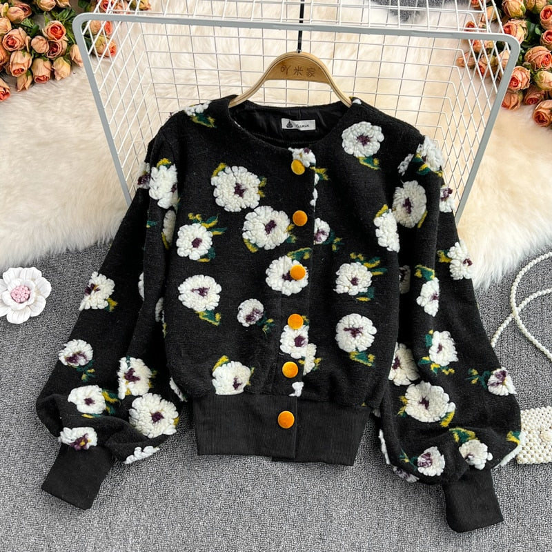 Variant image for Damenpullover Laternenärmel Patchwork Dacron-4