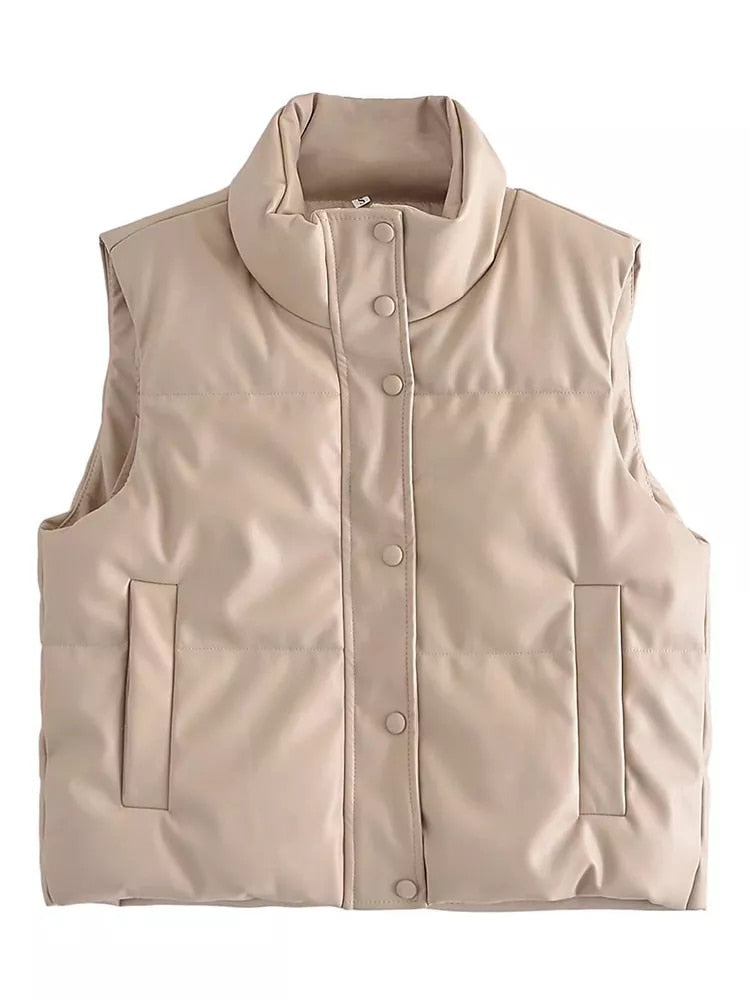 Damen-Lederjacke, Stehkragen, trendig, hochwertiges Leder-1