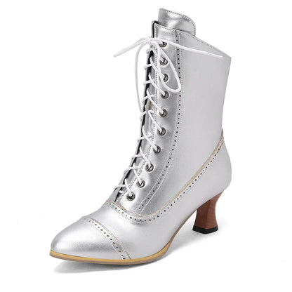 Variant image for Damen-Midi-Stiefel, gekreuztes Design, PU, mit kurzen Plüsch, Futter-14