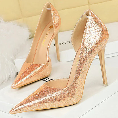 Damen-Stilettos, hoher Absatz, PU-4