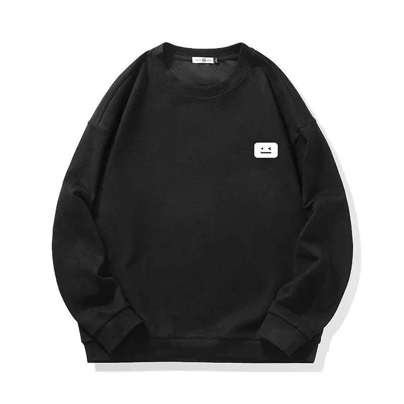 Variant image for Herren-Pullover, minimalistischer Rundhals, weiche Baumwolle, mit grafischem Detail-25
