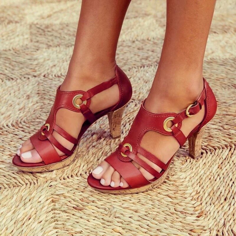 Damen-Sandalen, elegantes Leder, komfortables Design 2