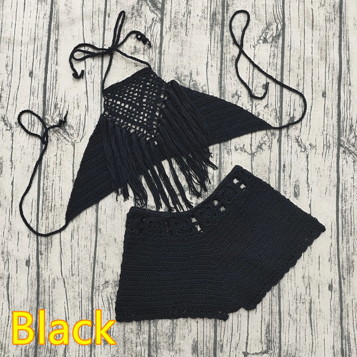 Variant image for Damen Bikini-Set Gehäkeltes Design Acryl 2-Geteilt-7