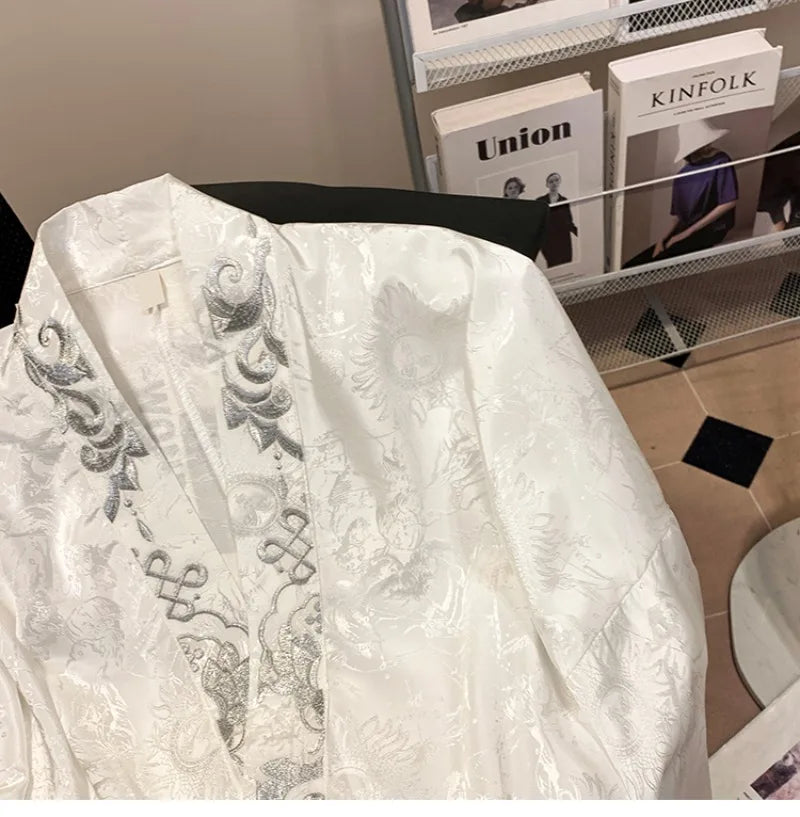 Bluse Damen Geblümt V-Ausschnitt Lange Ärmel Satin-4