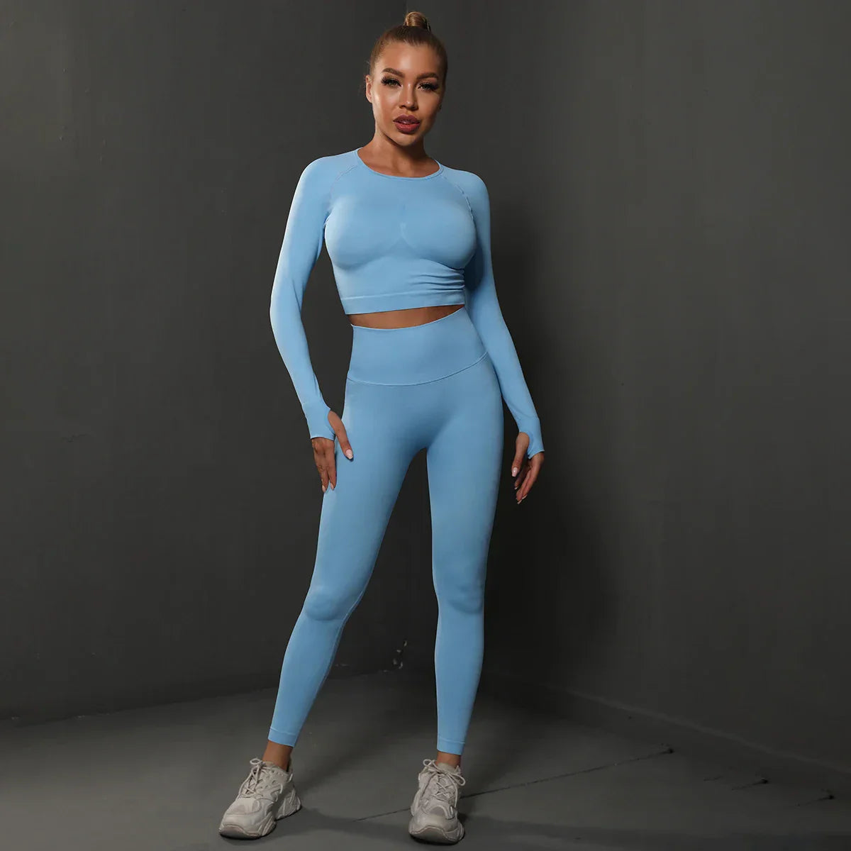 Variant image for Damen Sportliche Hose Hohe Taille Atmungsaktiver Spandex Nylon-23